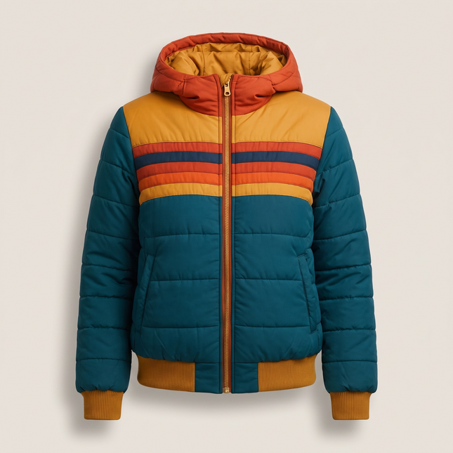 Chaqueta de Invierno Acolchada Estilo Retro con Capucha Mujer SELECTO CANCUN