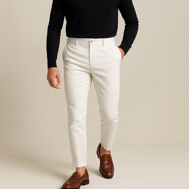 Pantalon Confort en Lin et Coton pour Homme SELECTO CANCUN – Coupe Droite