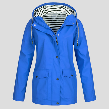 Capa de Marinero Impermeable con Capucha Forro de Rayas Mujer SELECTO CANCUN — 4