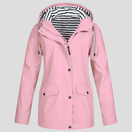 Capa de Marinero Impermeable con Capucha Forro de Rayas Mujer SELECTO CANCUN — 6