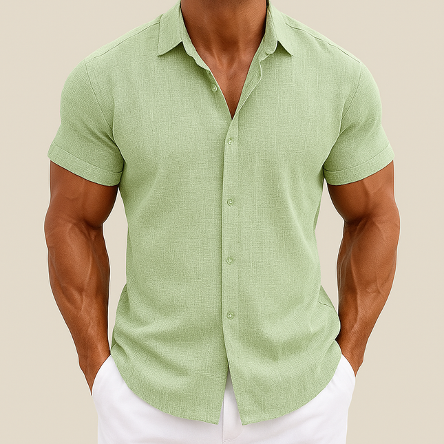 Camisa de Verano Ligera de Lino y Algodón Hombre SELECTO CANCUN – Confort Estival
