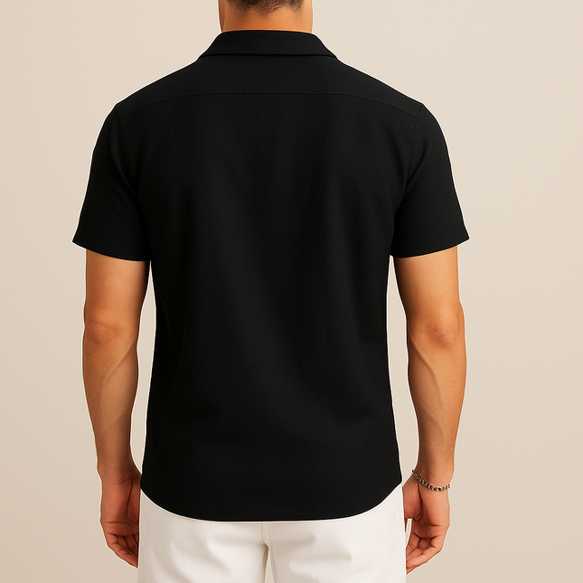 Camisa Plisada Informal de Algodón para Hombre SELECTO CANCUN