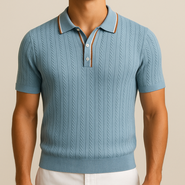 Polo en Maille Tricotée pour Homme SELECTO CANCUN Ashford – Élégance & Respirabilité