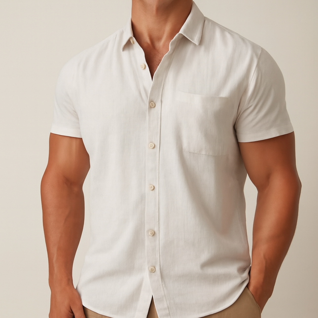 Camisa de Lino Transpirable para Hombre SELECTO CANCUN Portofino – Frescura y Elegancia