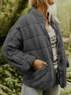 Chaqueta acolchada con cremallera y bolsillos de parche para mujer SELECTO CANCUN