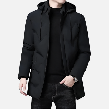 Chamarra negra con forro para hombre SELECTO Liven — 1