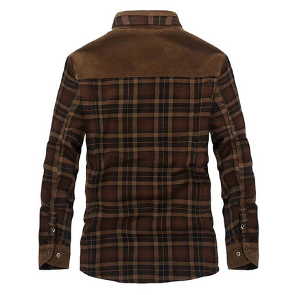 Chamarra a cuadros con forro para hombre SELECTO Bosque — 4