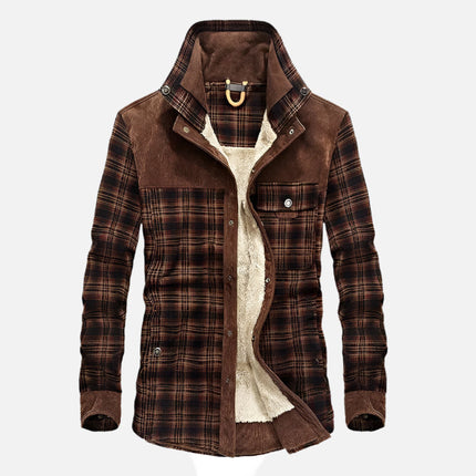 Chamarra a cuadros con forro para hombre SELECTO Bosque — 1