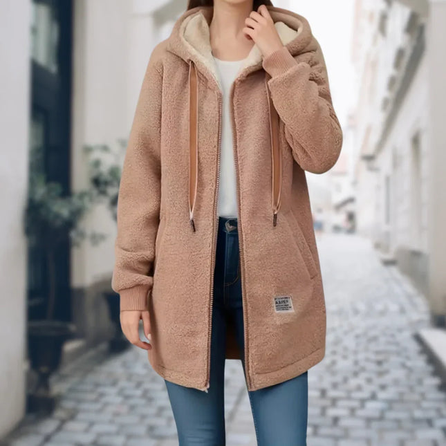 Chaqueta polar con capucha efecto sherpa para mujer SELECTO CANCUN