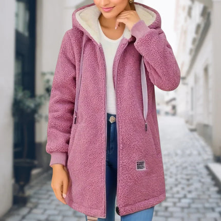 Chaqueta polar con capucha efecto sherpa para mujer SELECTO CANCUN — 3