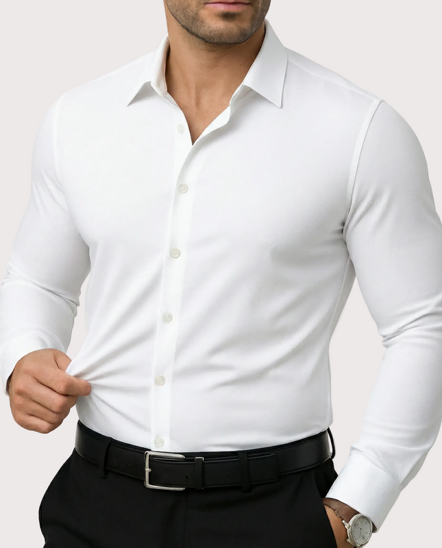 Camisa Elegante Stretch Antiarrugas para Hombre SELECTO CANCUN