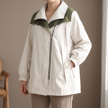 Veste Coupe-Vent Légère à Capuche avec Poches Femme SELECTO CANCUN — 1