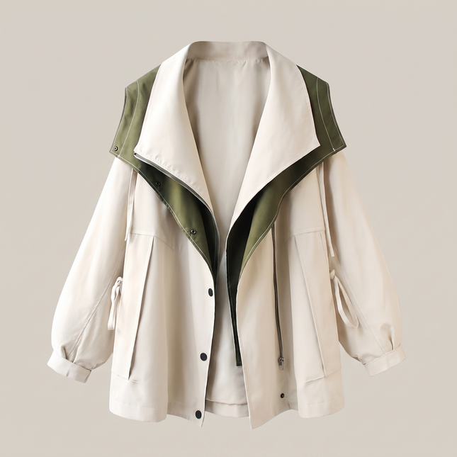 Chaqueta cortavientos ligera con capucha y bolsillos para mujer SELECTO CANCUN