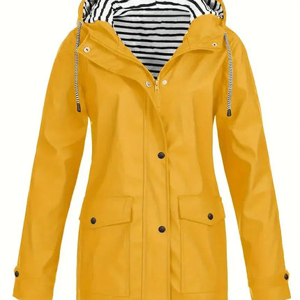 Chaqueta de Lluvia Impermeable Cortavientos con Capucha para Mujer SELECTO CANCUN — 2