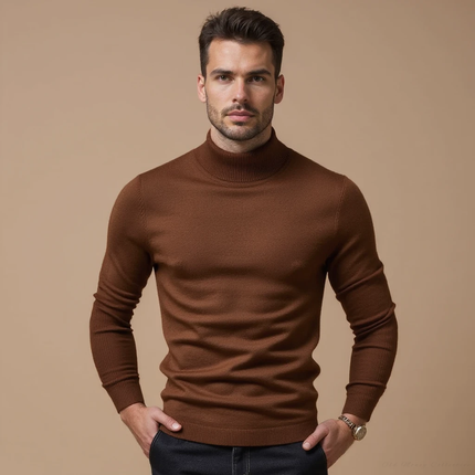 Jersey de cuello alto de cachemira mezclada para hombre SELECTO CANCUN Monte Carlo — 6