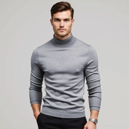 Jersey de cuello alto de cachemira mezclada para hombre SELECTO CANCUN Monte Carlo — 4